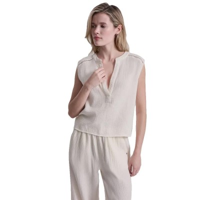 тениска,мъжки,тениски,дамски,тениски,dkny,dw5900199,sleeveless,t,shirt,beige,(eggnog)