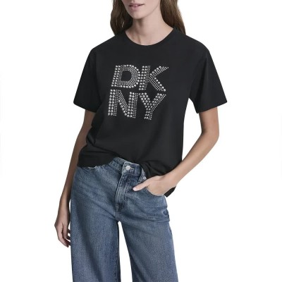 тениска,мъжки,тениски,дамски,тениски,dkny,dw5900202,short,sleeve,t,shirt,black,(black,silver)
