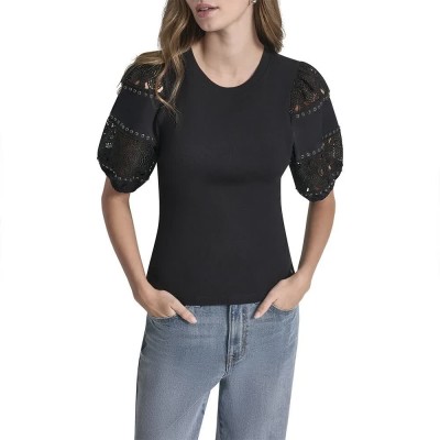 тениска,мъжки,тениски,дамски,тениски,dkny,dw5900208,t,shirt,black,(black)