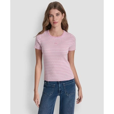 тениска,мъжки,тениски,дамски,тениски,dkny,dw7000656,short,sleeve,t,shirt,pink,(pink,lavender,ivory)