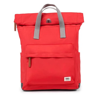 раница,раници,roka,london,canfield,b,recycled,nylon,15l,backpack,red,(chili,oil)