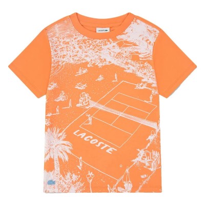 детска,тениска,мъжки,тениски,дамски,тениски,lacoste,kids,847547,short,sleeve,t,shirt,orange,(blossom)