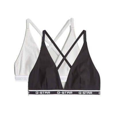 бюстие,дамско,бельо,дамски,бикини,и,танкини,g,star,d29407,01,triangle,bralette,bra,2,units,white,black,(multi)