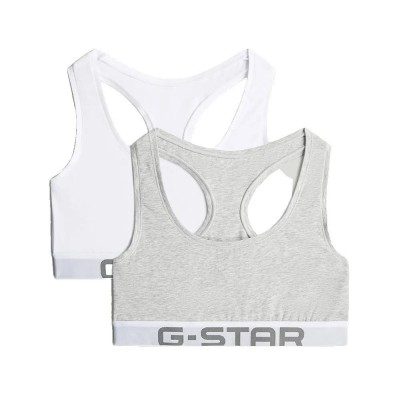 бюстие,дамско,бельо,дамски,бикини,и,танкини,g,star,d29432,01,racerback,bralette,bra,2,units,white,grey,(multi)