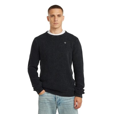 блуза,мъжки,пуловери,дамски,пуловери,g,star,garment,dyed,structure,sweater,black,(dark,black,gd)