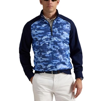блуза,с,яка,мъжки,пуловери,polo,ralph,lauren,785a82985,half,zip,sweatshirt,blue,(old,royal,course,camo)