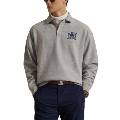 блуза,с,яка,мъжки,пуловери,polo,ralph,lauren,785a98177,sweatshirt,grey,(andover,heather)