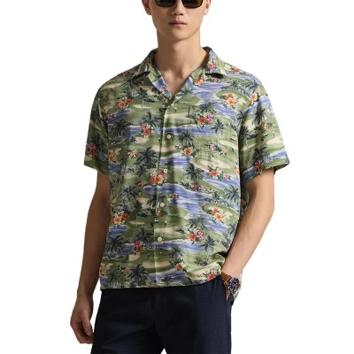 блуза,с,яка,дамски,ризи,мъжки,ризи,polo,ralph,lauren,785a99120,short,sleeve,shirt,multicolor,(a,day,on,the,course)