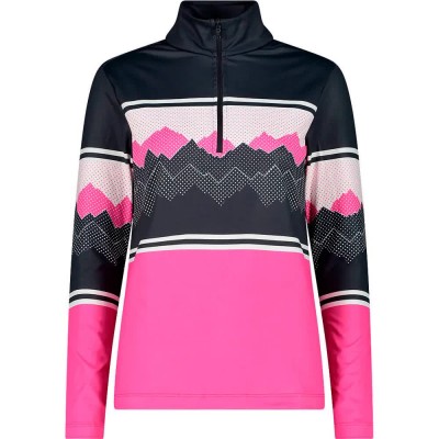 блуза,дамски,блузи,cmp,34l4216,half,zip,sweatshirt,pink,(festival,antracite)