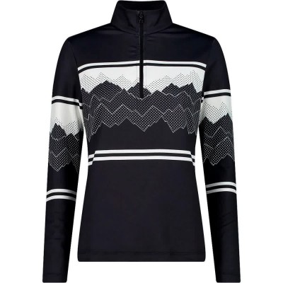 блуза,дамски,блузи,cmp,34l4216,half,zip,sweatshirt,black,(nero,bianco)