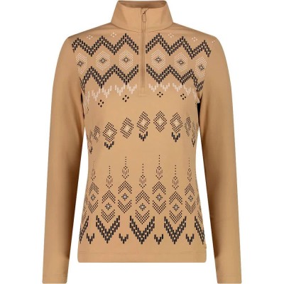 блуза,дамски,блузи,cmp,34l4236,half,zip,sweatshirt,beige,(sesame)