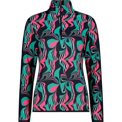блуза,дамски,блузи,cmp,34l4256,half,zip,sweatshirt,multicolor,(mineral,festival,antracite)