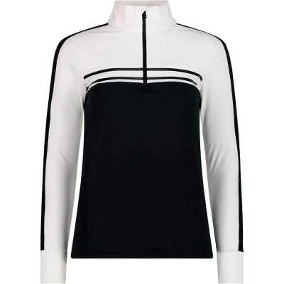 блуза,дамски,блузи,cmp,34l4296,half,zip,sweatshirt,white,black,(white)