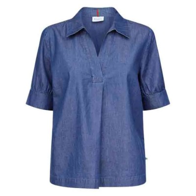 риза,с,къс,ръкав,дамски,ризи,мъжки,ризи,redgreen,asta,short,sleeve,shirt,blue,(denim)