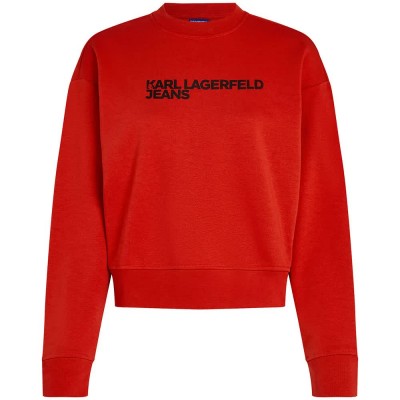 блуза,дамски,блузи,karl,lagerfeld,jeans,a1w20005,sweatshirt,red,(pompeian,red)
