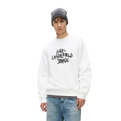 блуза,мъжки,пуловери,karl,lagerfeld,jeans,b1m20051,graffiti,sweatshirt,white,(white)