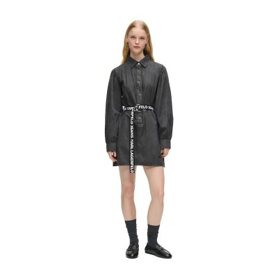 рокля,дамски,поли,и,рокли,karl,lagerfeld,jeans,b1w13038,long,sleeve,short,dress,black,(washed,black)