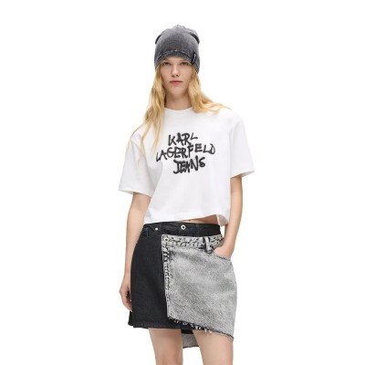 дънки,дамски,топове,karl,lagerfeld,jeans,b1w17054,short,sleeve,top,white,(white)