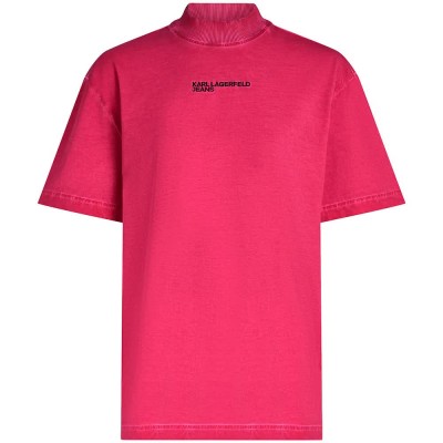 тениска,мъжки,тениски,дамски,тениски,karl,lagerfeld,jeans,b1w17060,short,sleeve,t,shirt,pink,(very,berry)