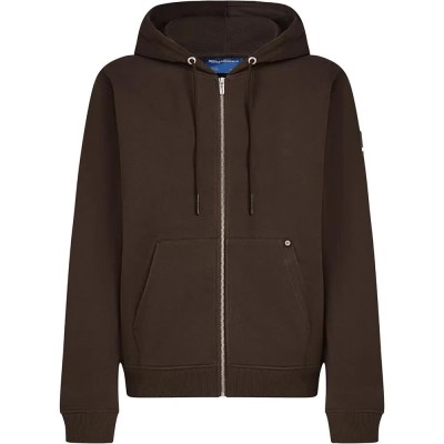 блуза,мъжки,пуловери,karl,lagerfeld,jeans,patch,regular,fit,full,zip,sweatshirt,brown,(chocolate,torte)