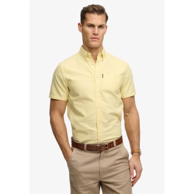риза,с,къс,ръкав,дамски,ризи,мъжки,ризи,superdry,essentials,oxford,short,sleeve,shirt,yellow,(lemon,chambray)