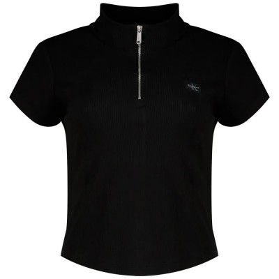 дънки,дамски,топове,calvin,klein,jeans,lv047g240g,short,sleeve,top,black,(black)