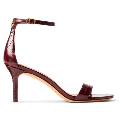 сандали,дамски,сандали,и,чехли,lauren,ftw,allie,crocodile,heel,sandals,red,(dark,garnet)