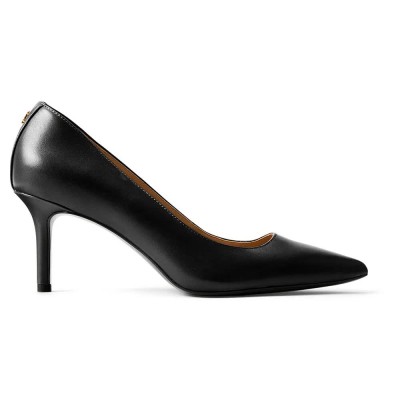 обувки,дамски,обувки,lauren,lanette,leather,heel,shoes,black,(black)