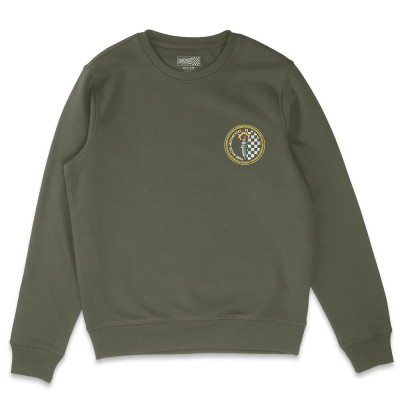 карирана,риза,мъжки,пуловери,pure,racer,basic,circle,checkers,sweatshirt,green,(khaki)