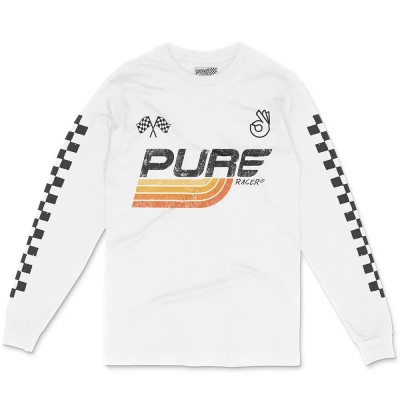 тениска,мъжки,тениски,дамски,тениски,pure,racer,checkers,basic,2,long,sleeve,t,shirt,white,(white)