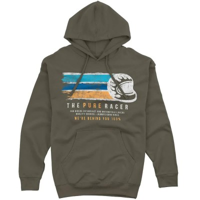 суичър,мъжки,пуловери,pure,racer,flag,helmet,hoodie,green,(khaki)