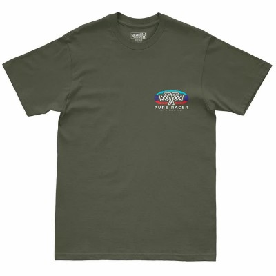 тениска,мъжки,тениски,дамски,тениски,pure,racer,flag,patch,short,sleeve,t,shirt,green,(khaki)