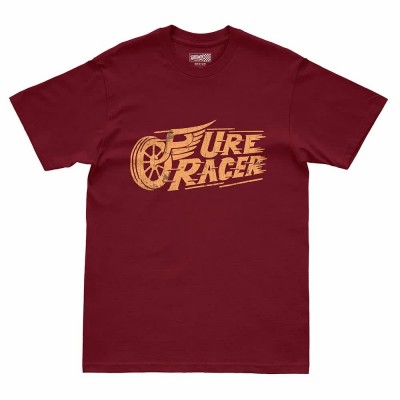 тениска,мъжки,тениски,дамски,тениски,pure,racer,flying,tire,short,sleeve,t,shirt,red,(burgundy)