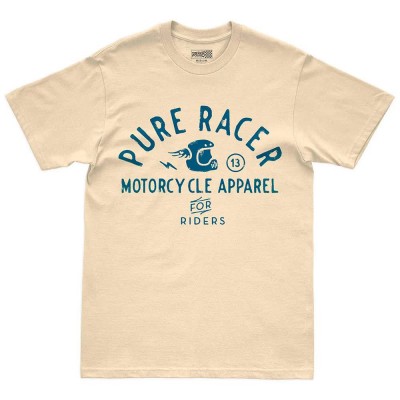 тениска,мъжки,тениски,дамски,тениски,pure,racer,helmet,stamp,short,sleeve,t,shirt,beige,(butter)