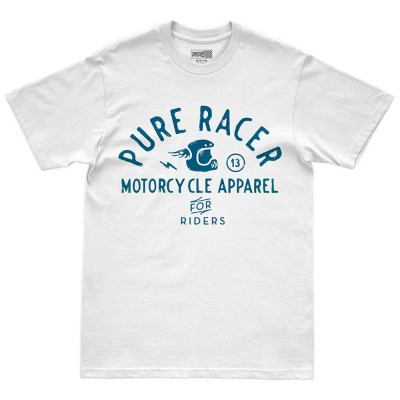 тениска,мъжки,тениски,дамски,тениски,pure,racer,helmet,stamp,short,sleeve,t,shirt,white,(white)