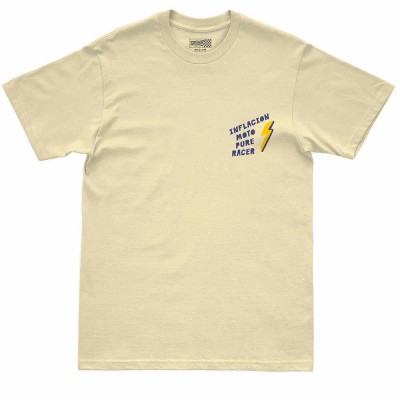 тениска,мъжки,тениски,дамски,тениски,pure,racer,inflacion,moto,short,sleeve,t,shirt,beige,(butter)