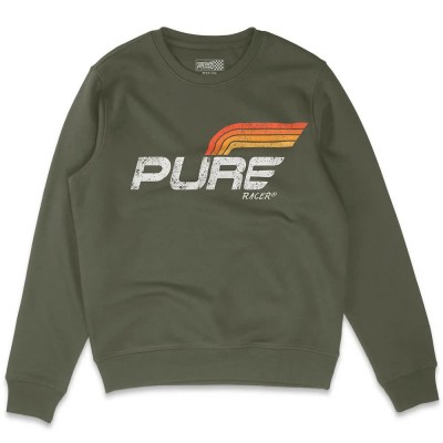 блуза,мъжки,пуловери,pure,racer,logo,stripes,sweatshirt,green,(khaki)