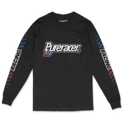 тениска,мъжки,тениски,дамски,тениски,pure,racer,racer,line,long,sleeve,t,shirt,black,(black)