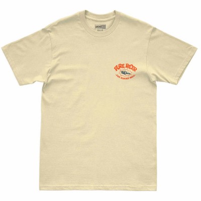 тениска,мъжки,тениски,дамски,тениски,pure,racer,skull,pipes,short,sleeve,t,shirt,beige,yellow,(butter)