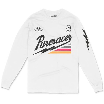 тениска,мъжки,тениски,дамски,тениски,pure,racer,thunder,glory,3,long,sleeve,t,shirt,white,(white)