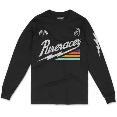 тениска,мъжки,тениски,дамски,тениски,pure,racer,thunder,glory,1,long,sleeve,t,shirt,black,(black)