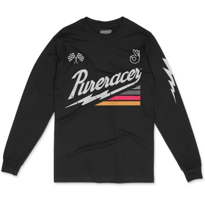 тениска,мъжки,тениски,дамски,тениски,pure,racer,thunder,glory,3,long,sleeve,t,shirt,black,(black)