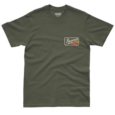 тениска,мъжки,тениски,дамски,тениски,pure,racer,thunder,stripes,logo,short,sleeve,t,shirt,green,(khaki)