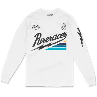 тениска,мъжки,тениски,дамски,тениски,pure,racer,thunder,glory,2,long,sleeve,t,shirt,white,(white)