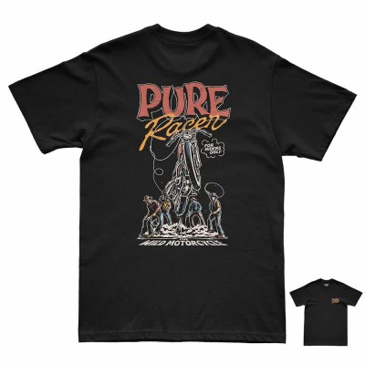тениска,мъжки,тениски,дамски,тениски,pure,racer,wild,motorcycle,short,sleeve,t,shirt,black,(black)