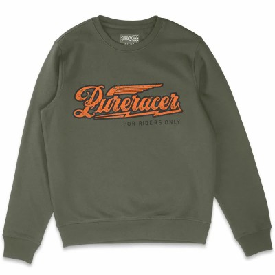 блуза,мъжки,пуловери,pure,racer,wing,logo,basic,sweatshirt,green,(khaki)