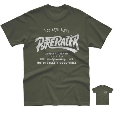 тениска,мъжки,тениски,дамски,тениски,pure,racer,you,have,blood,basic,short,sleeve,t,shirt,green,(khaki)