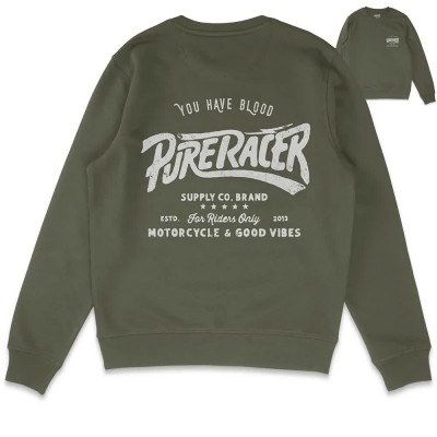 блуза,мъжки,пуловери,pure,racer,you,have,blood,sweatshirt,green,(khaki)