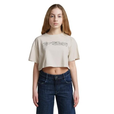 фланелка,с,къс,ръкав,дамски,топове,g,star,d29648,01,short,sleeve,top,beige,(butter)