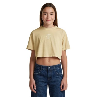 фланелка,с,къс,ръкав,дамски,топове,g,star,d29669,01,short,sleeve,top,yellow,(dark,brick)